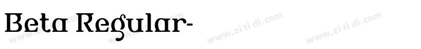 Beta Regular字体转换